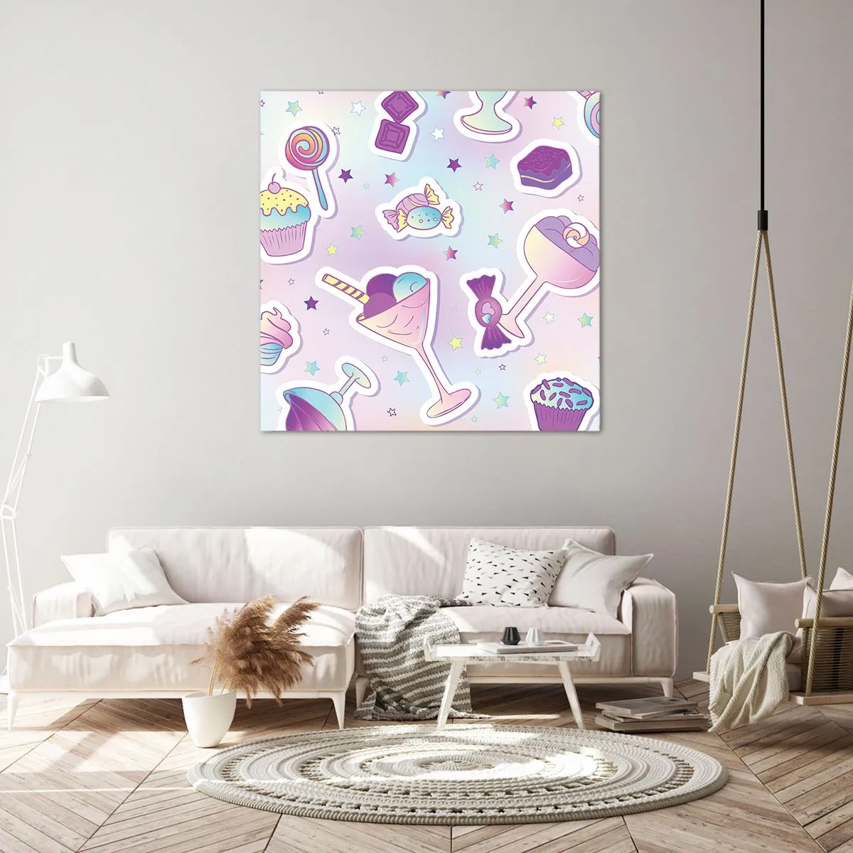 Bild auf Leinwand - Leinwandbild - Dass es jeden Tag ein Geburtstag wäre - 70x70 cm