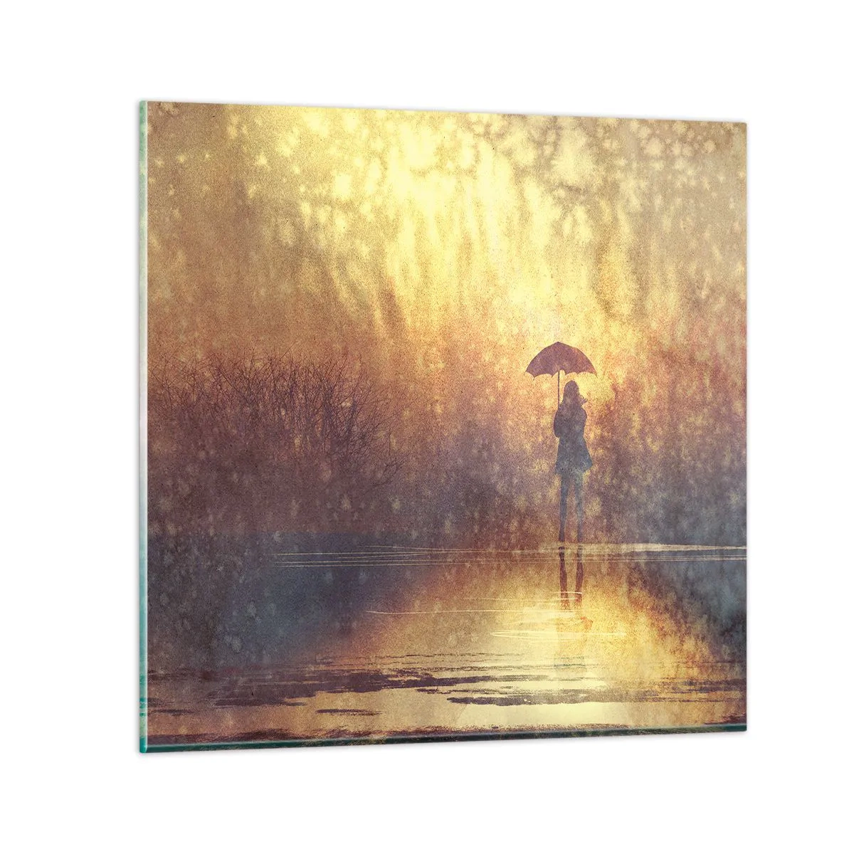 Glasbild - Bild auf glas - Ich habe das Gefühl, dass mich jemand ansieht - 70x70 cm