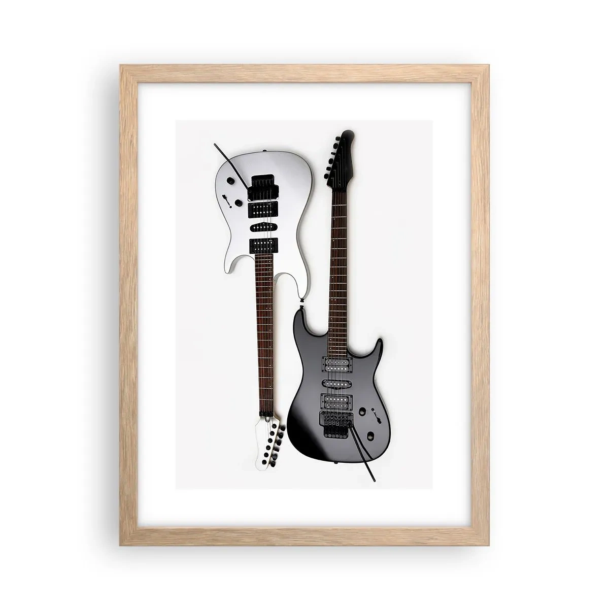 Poster in einem Rahmen aus heller Eiche - Harmonie der Formen - 30x40 cm