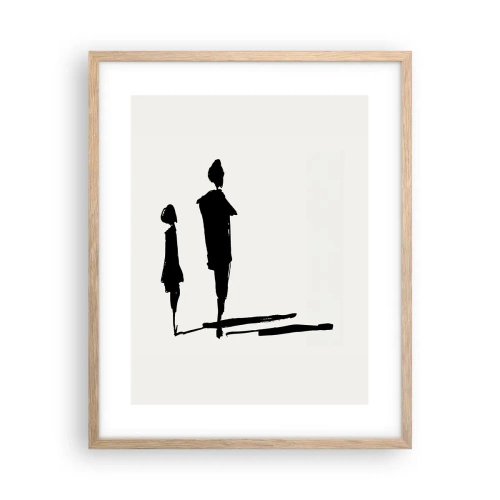 Poster in einem Rahmen aus heller Eiche - Mit Sicherheit zusammen? - 40x50 cm