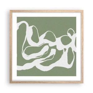 Poster in einem Rahmen aus heller Eiche - Ruf des Weltraums - 50x50 cm