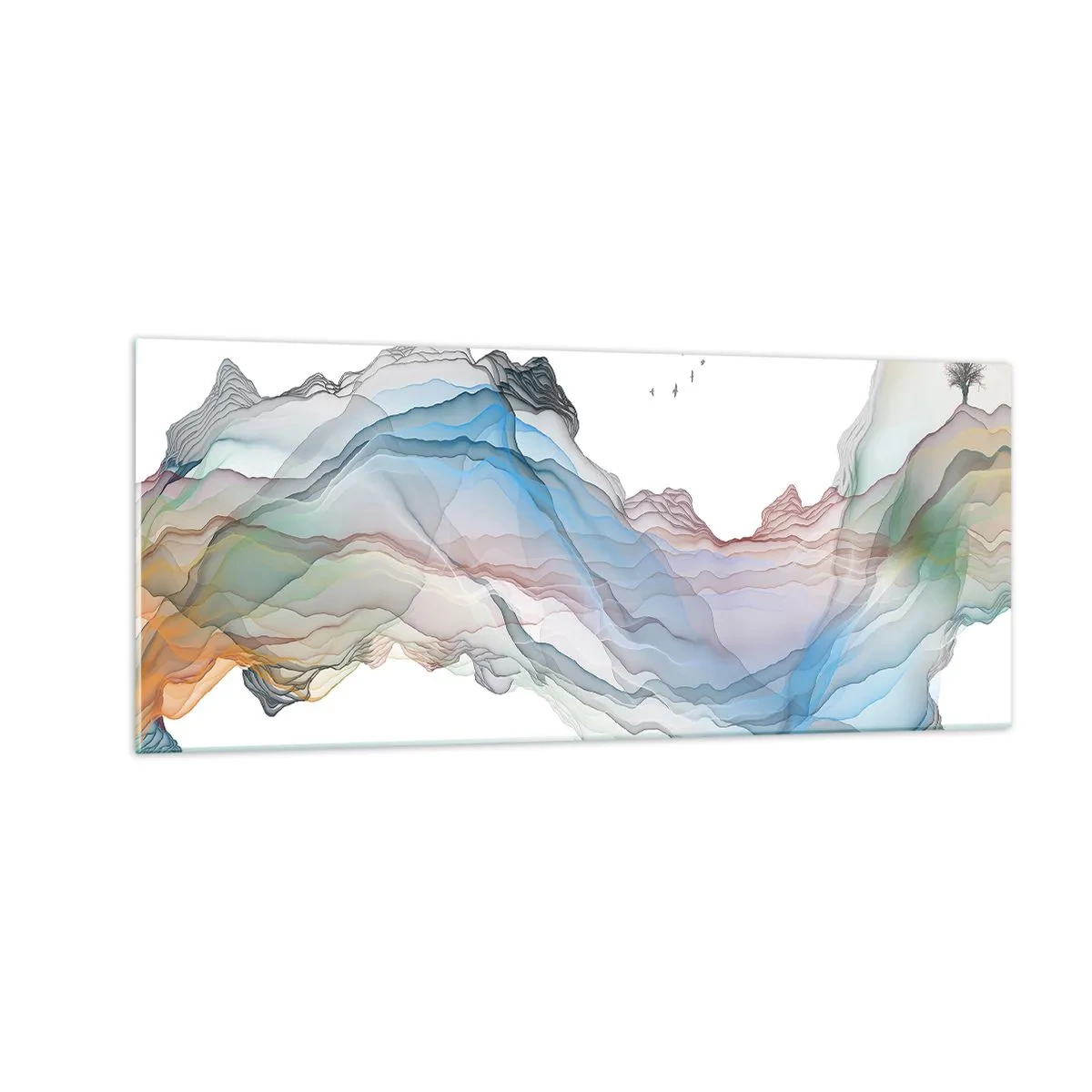 Glasbild - Bild auf glas - Zu den Kristallbergen - 100x40 cm
