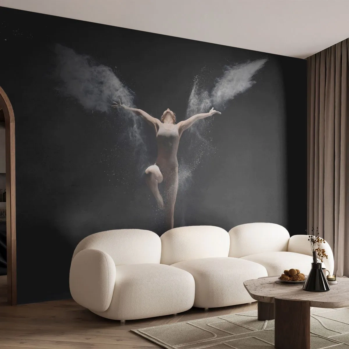 Fototapete Premium Sand - Elfen existieren - Abstraktion, Tänzer, Turner - 250x175 cm