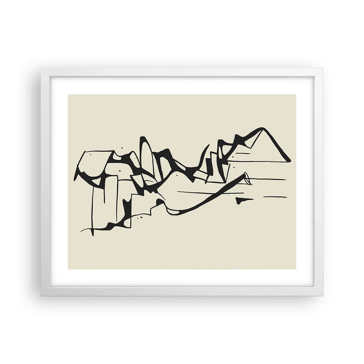 Poster in einem weißen Rahmen - Vielleicht eine Landschaft - 50x40 cm