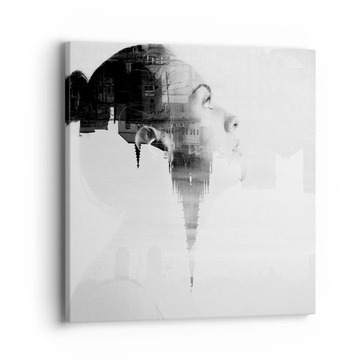 Bild auf Leinwand - Leinwandbild - Auf beiden Seiten des Glases - 40x40 cm