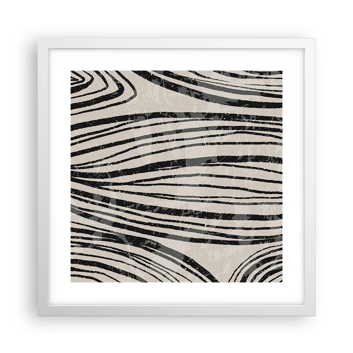 Poster in einem weißen Rahmen - Linienpool - 40x40 cm