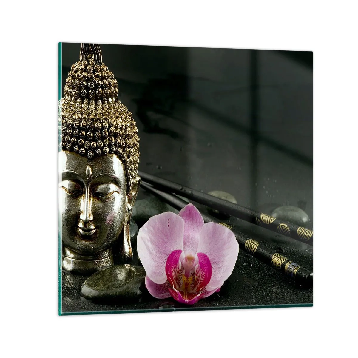 Glasbild - Bild auf glas - Harmonie von Weisheit und Schönheit - 50x50 cm