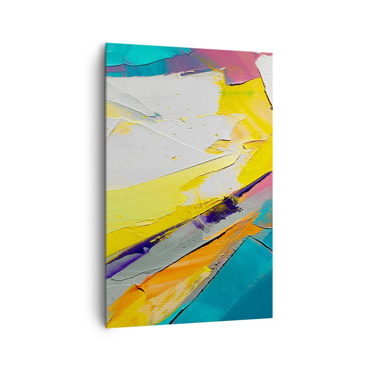 Bild auf Leinwand - Leinwandbild - Eine abstrakte Komposition in intensiven Farben - 80x120cm - Die Anatomie des Lichts - Moderne Wanddekoration für Wohnzimmer und Schlafzimmer ARTTOR