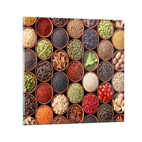 Glasbild - Bild auf glas - Alle Aromen der Welt - 30x30 cm