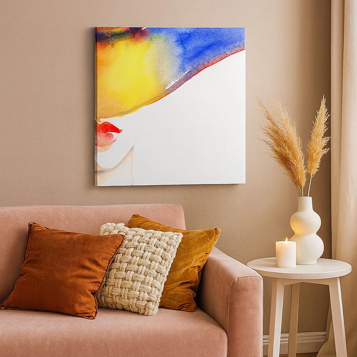 Bild auf Leinwand - Leinwandbild - Bildnis einer Dame - 30x30 cm