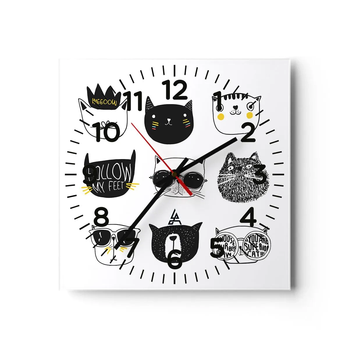 Wanduhr - Glasuhr - Jeder andere - 30x30 cm