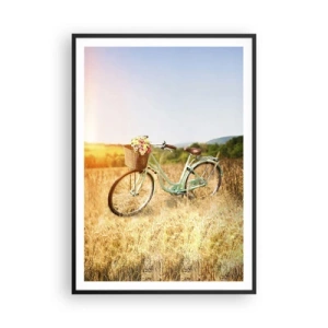Poster in einem schwarzem Rahmen - Ich bleibe eine Weile hier - 70x100 cm