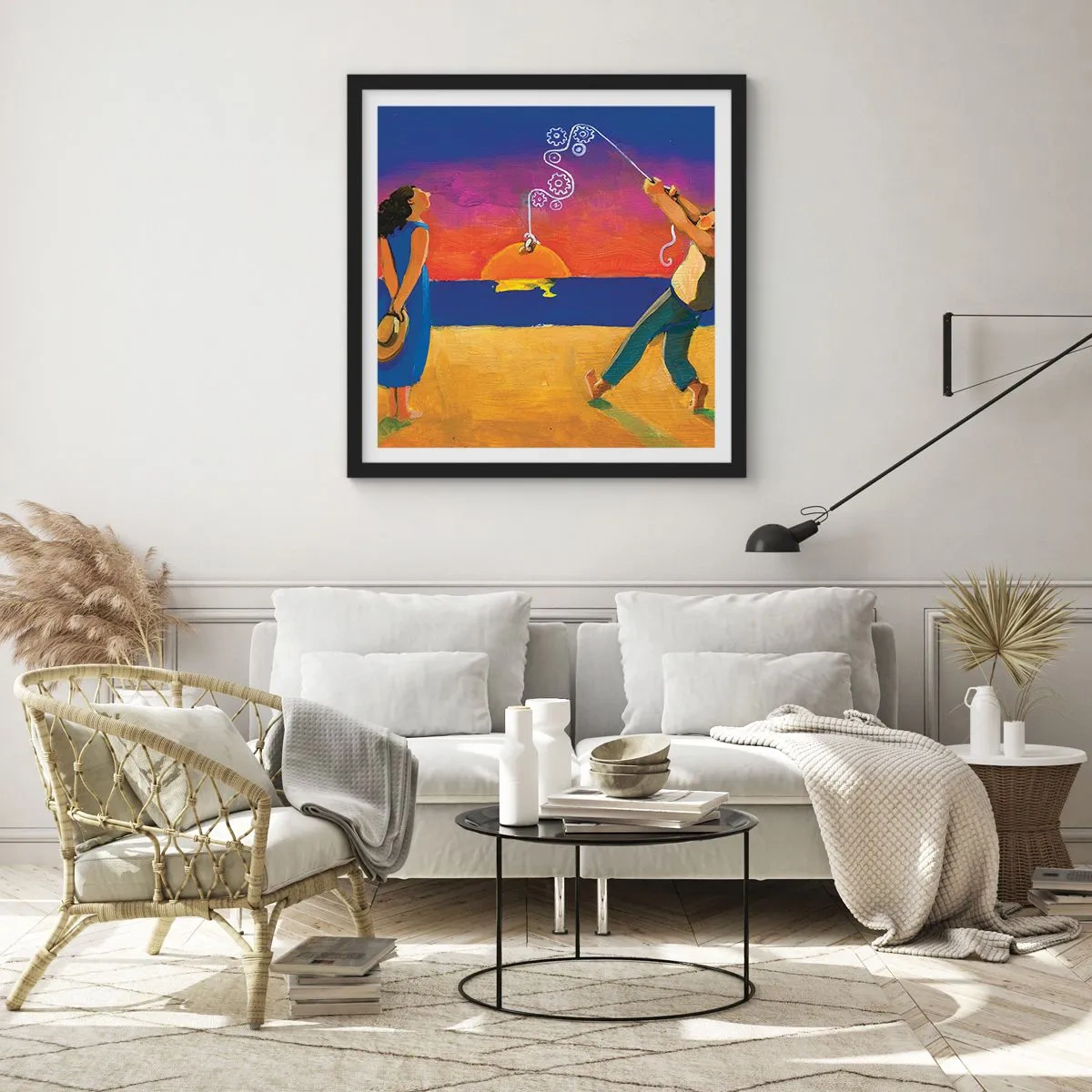 Poster in einem schwarzem Rahmen - Mehr als ein Sternchen vom Himmel - 40x40 cm