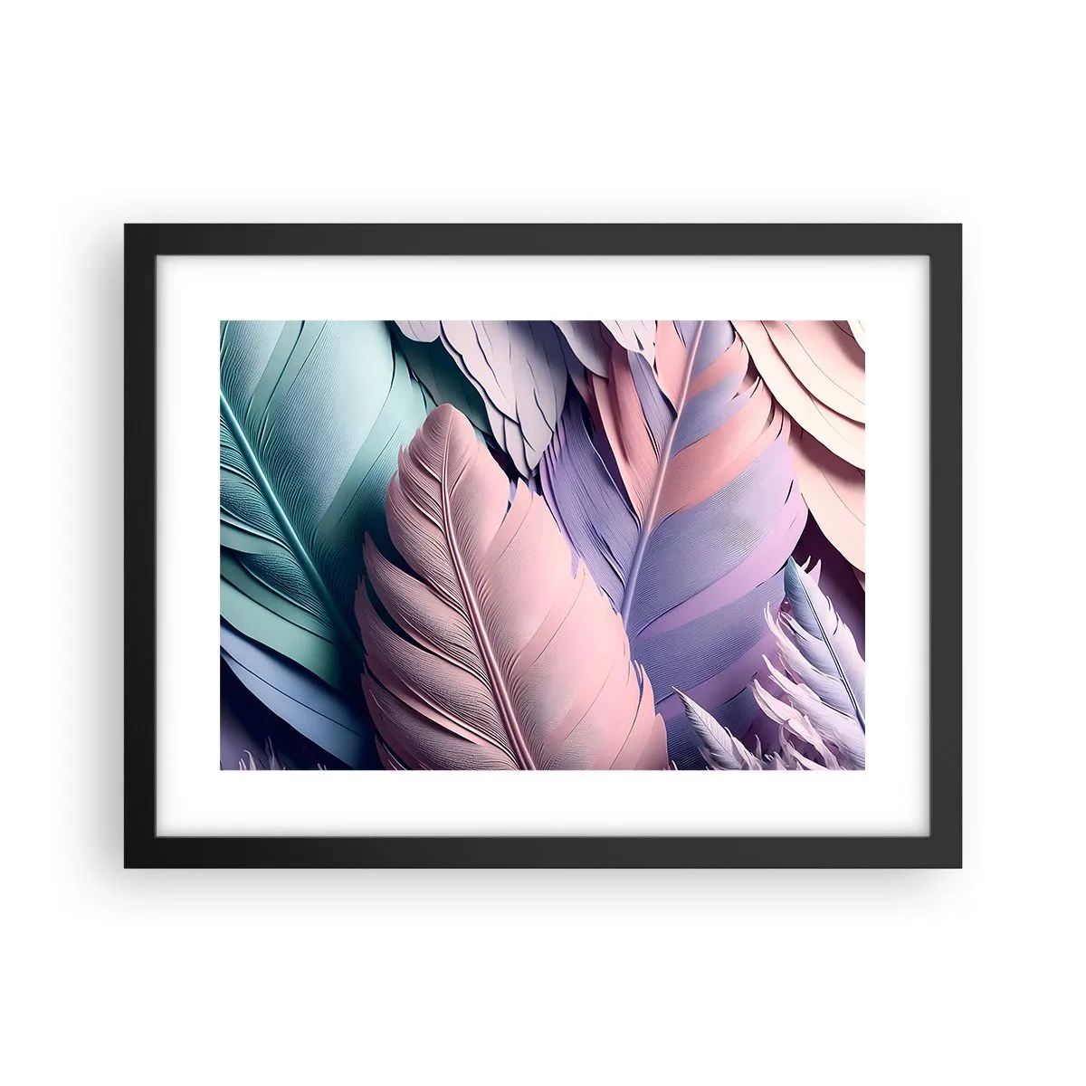 Poster in einem schwarzem Rahmen - Vogel-Chic - 40x30 cm