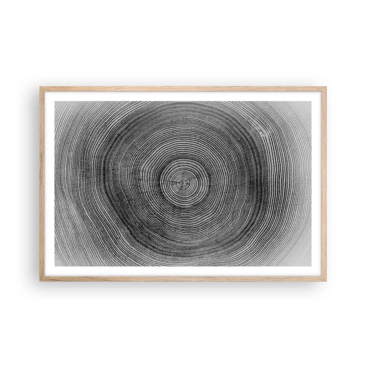 Poster in einem Rahmen aus heller Eiche - Zeichen der Zeit - 91x61 cm