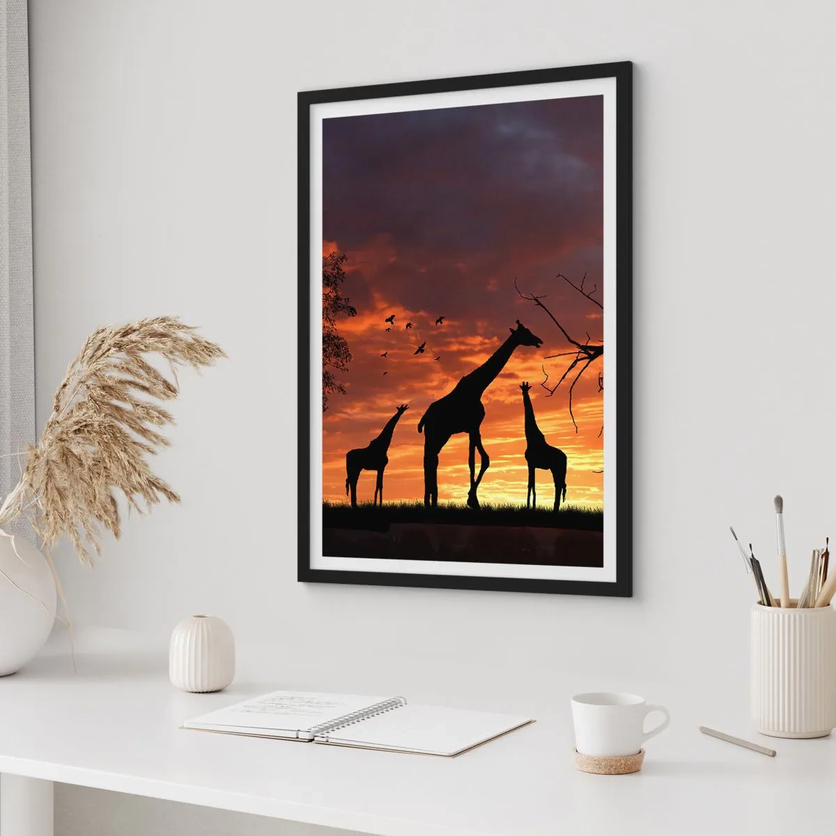 Poster in einem schwarzem Rahmen - Ein kleines Abendessen mit deinen Liebsten - 70x100 cm