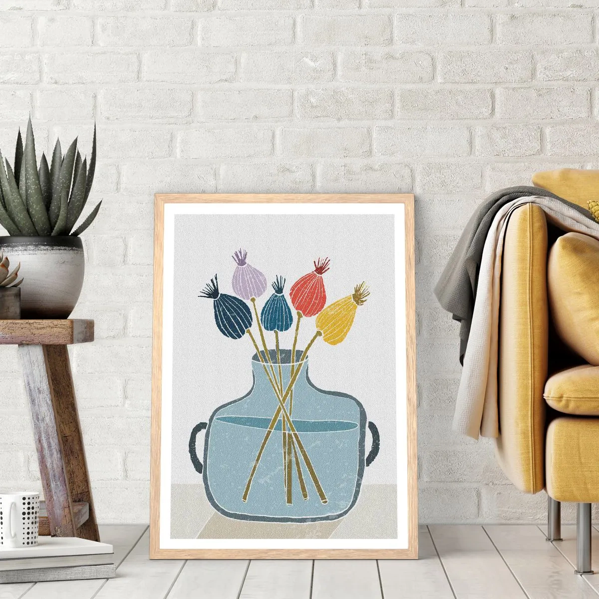 Poster in einem Rahmen aus heller Eiche - Es ist mucksmäuschenstill - 30x40 cm