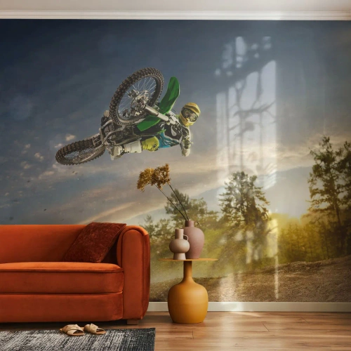 Selbstklebende Fototapete Deluxe Sticker - Schalten Sie Emotionen ein! - Sport, Motorrad, Moto-Cross - 100x70 cm