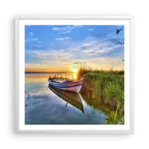 Poster in einem weißen Rahmen - Bucht erfüllter Träume - 60x60 cm