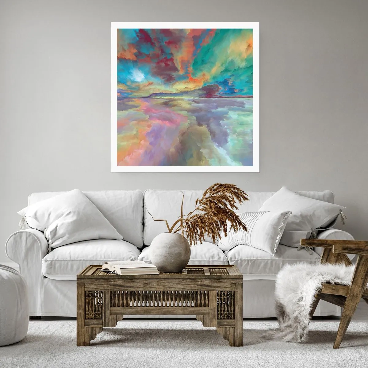 Poster - Zwei Himmel - 60x60 cm