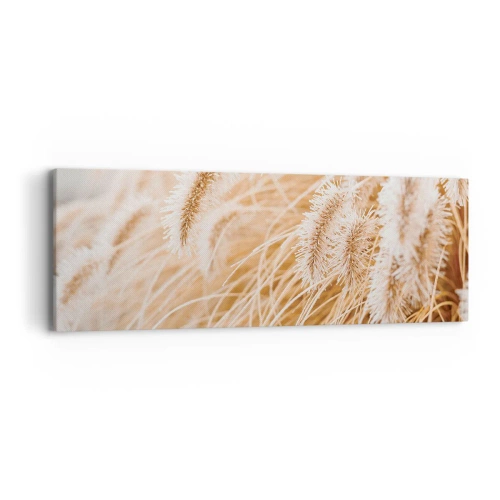 Bild auf Leinwand - Leinwandbild - Das goldene Rauschen des Grases - 90x30 cm