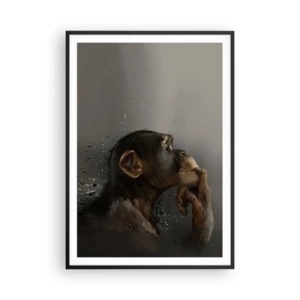 Poster in einem schwarzem Rahmen - Sicherlich ein Denker - 70x100 cm