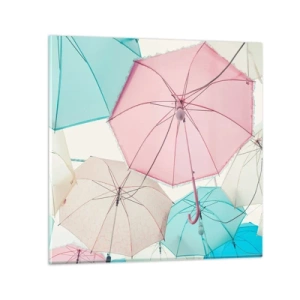 Glasbild - Bild auf glas - Mal Sonne, mal Regen - 60x60 cm
