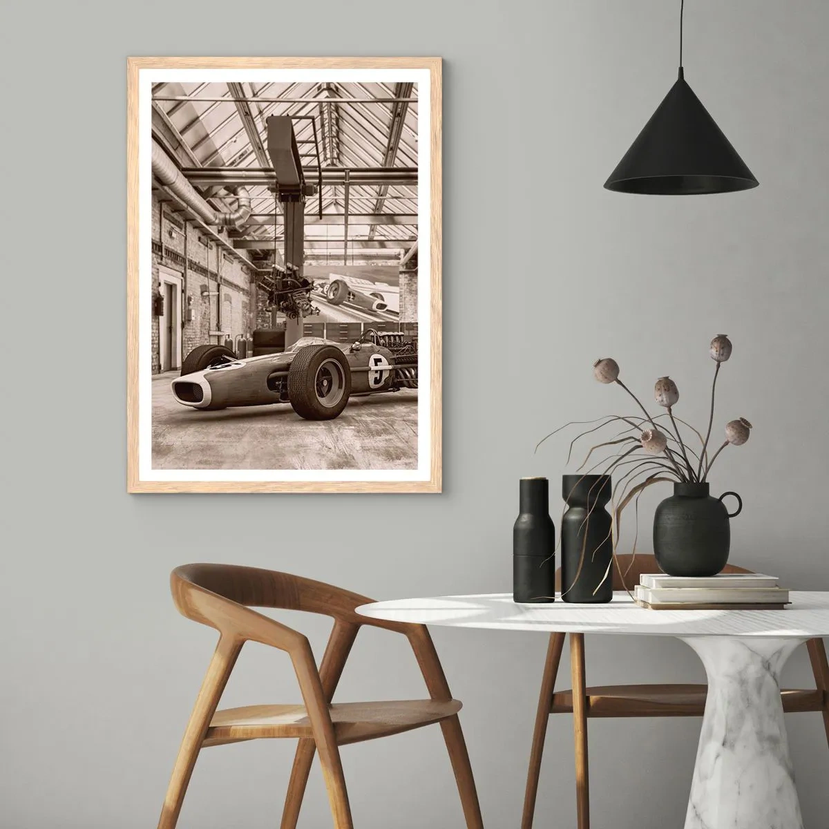 Poster in einem Rahmen aus heller Eiche - Die Siegerruhe - 50x70 cm