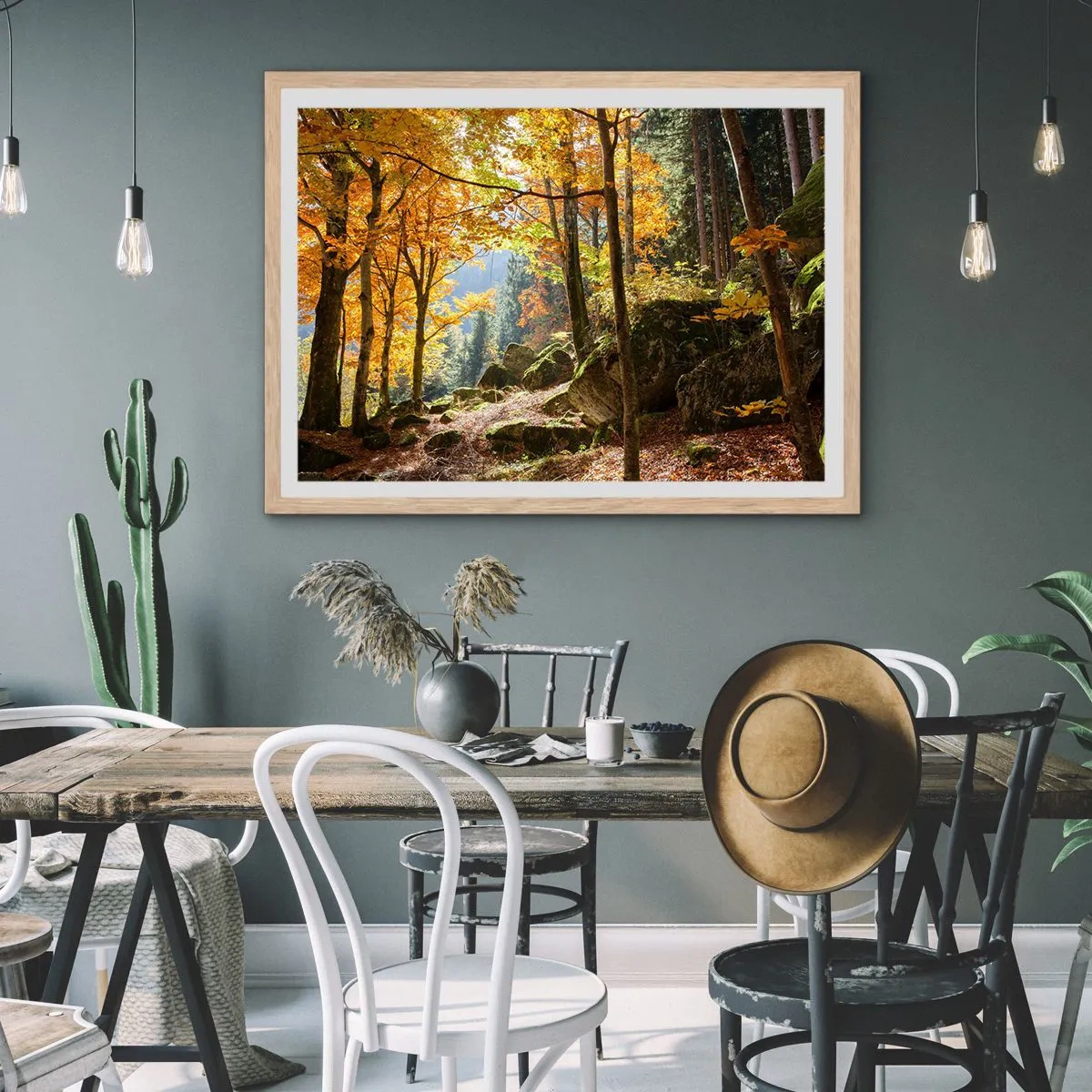 Poster in einem Rahmen aus heller Eiche - Zeit zum Entspannen - 40x30 cm