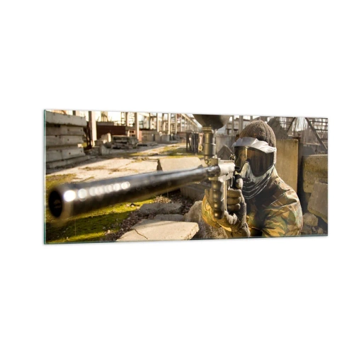 Glasbild - Bild auf glas - Auch du kannst ein Held werden - 100x40 cm