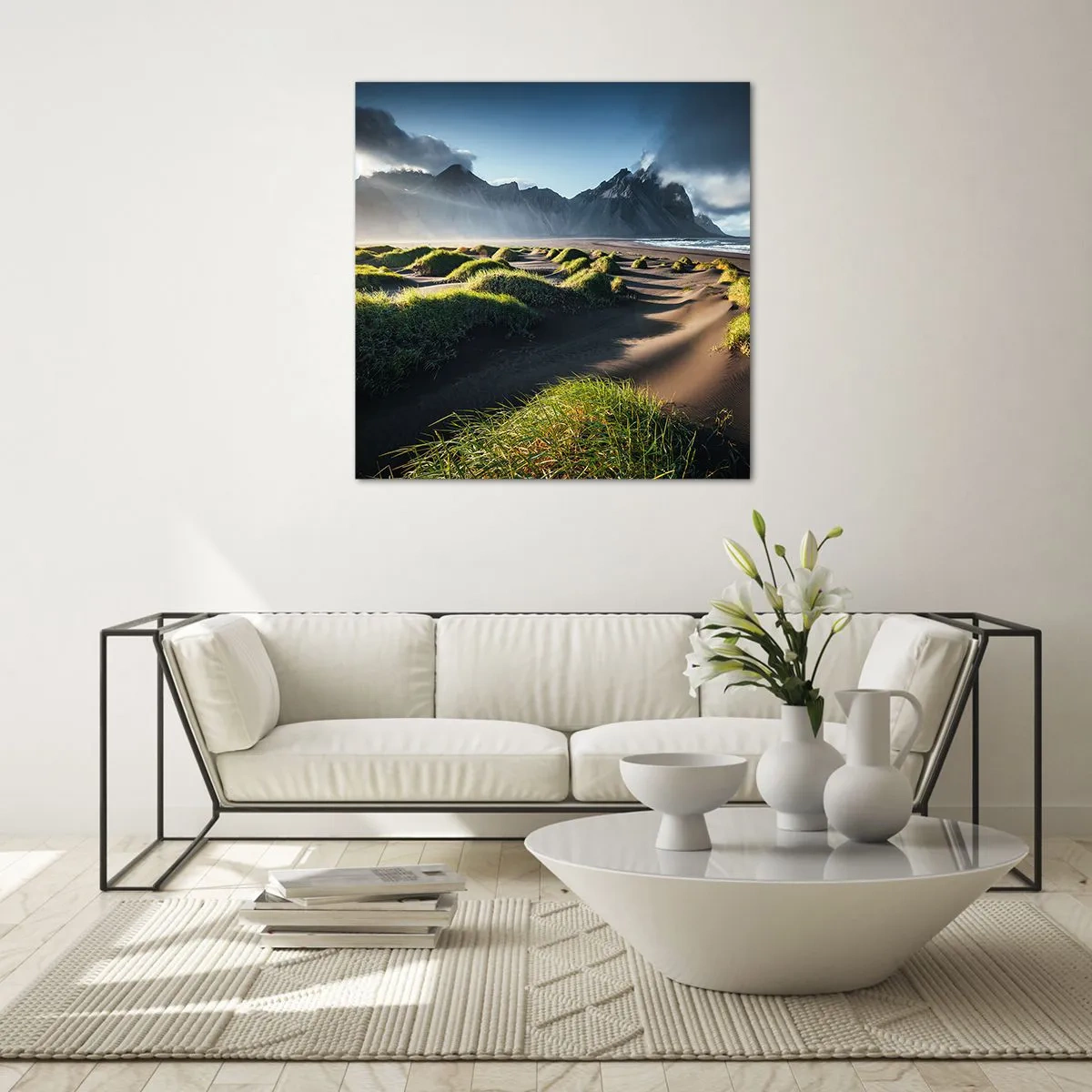 Glasbild - Bild auf glas - Harmonie der Elemente - 70x70 cm