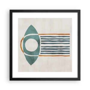 Poster in einem schwarzem Rahmen - Zeichen und Rituale - 40x40 cm