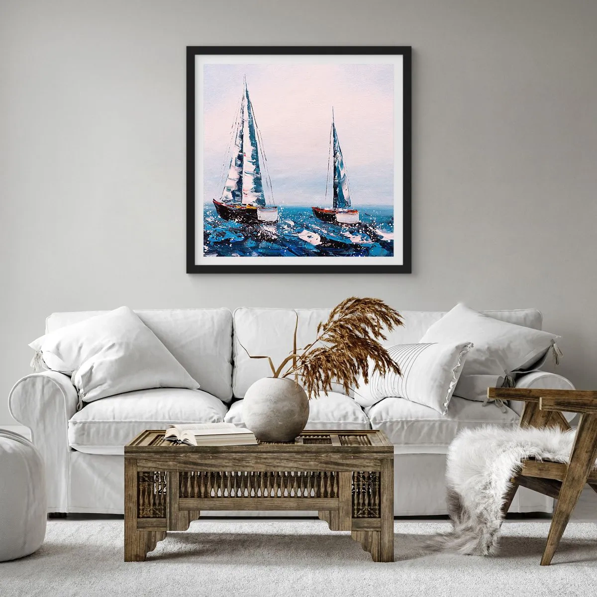 Poster in einem schwarzem Rahmen - Bruderschaft des Windes - 40x40 cm