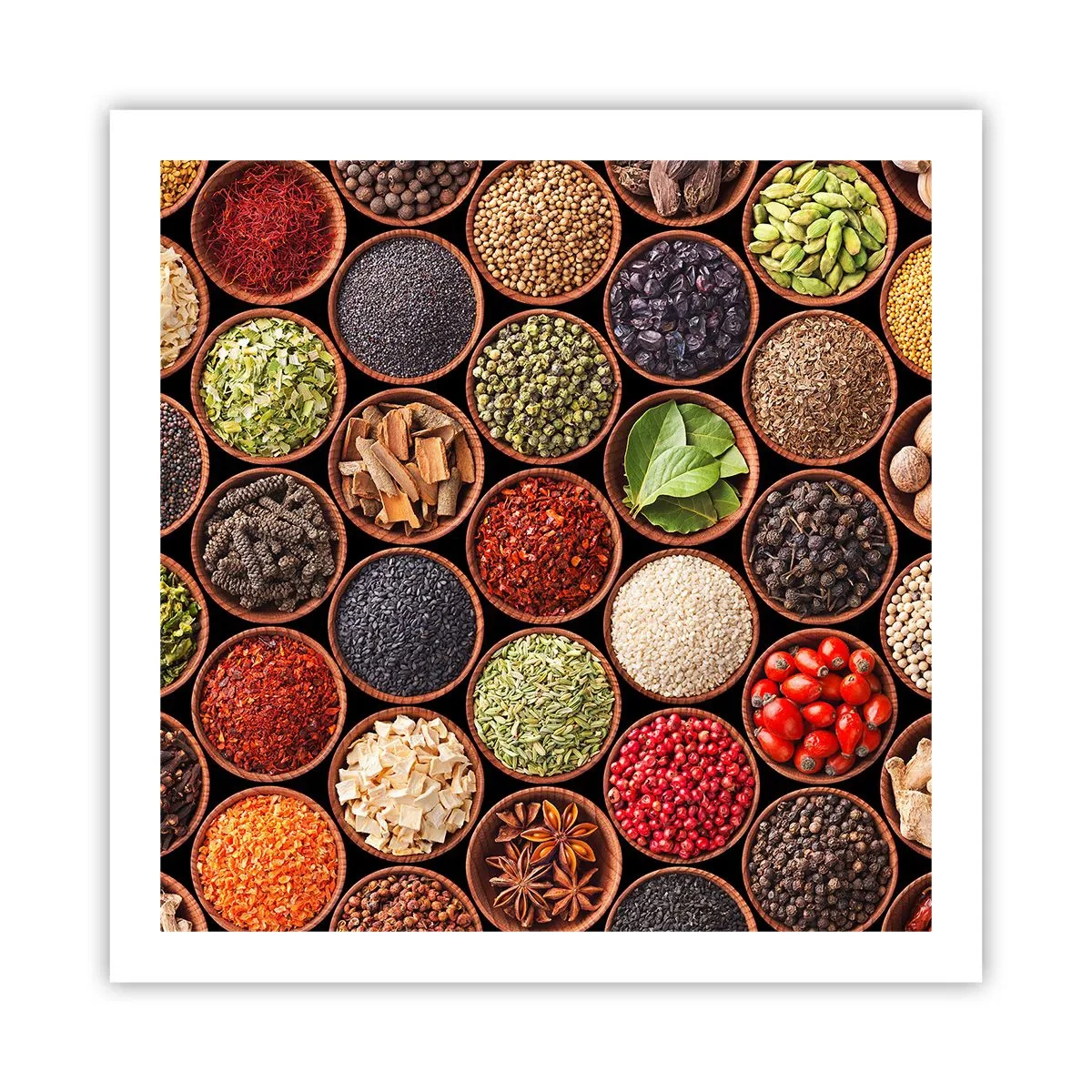 Poster - Alle Aromen der Welt - 60x60 cm