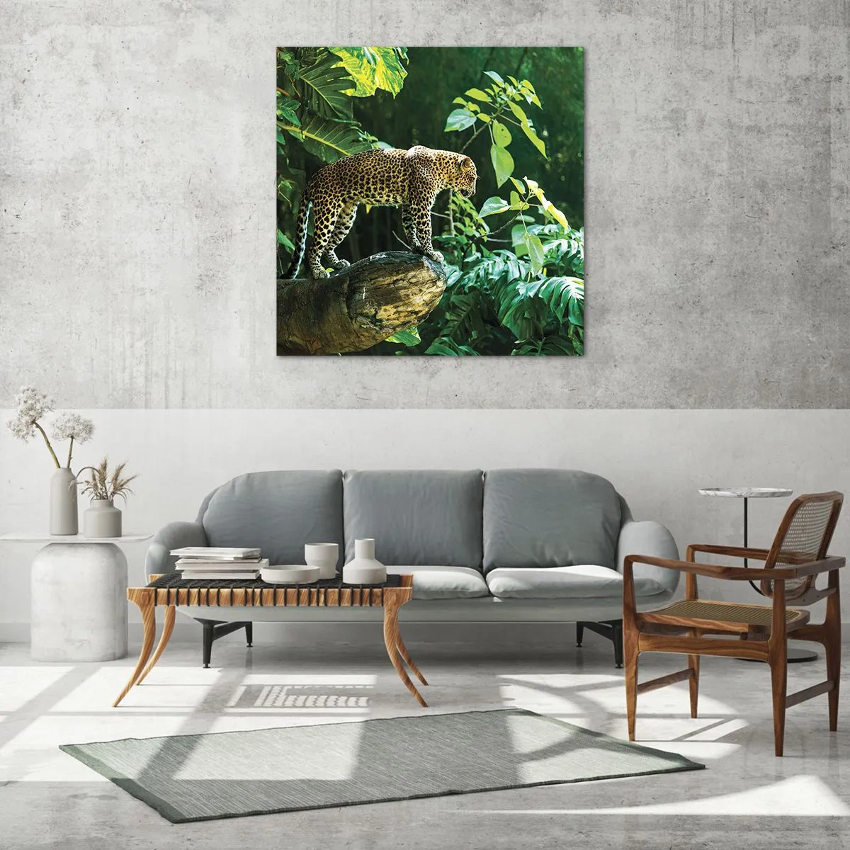 Glasbild - Bild auf glas - Auf die Jagd? - 60x60 cm