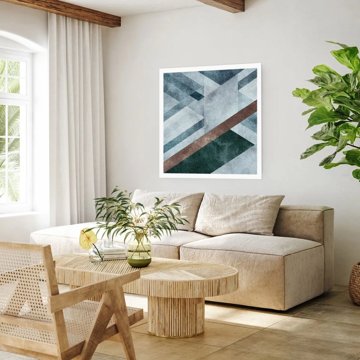 Poster - Anspruchsvolle Eleganz der Geometrie - 40x40 cm