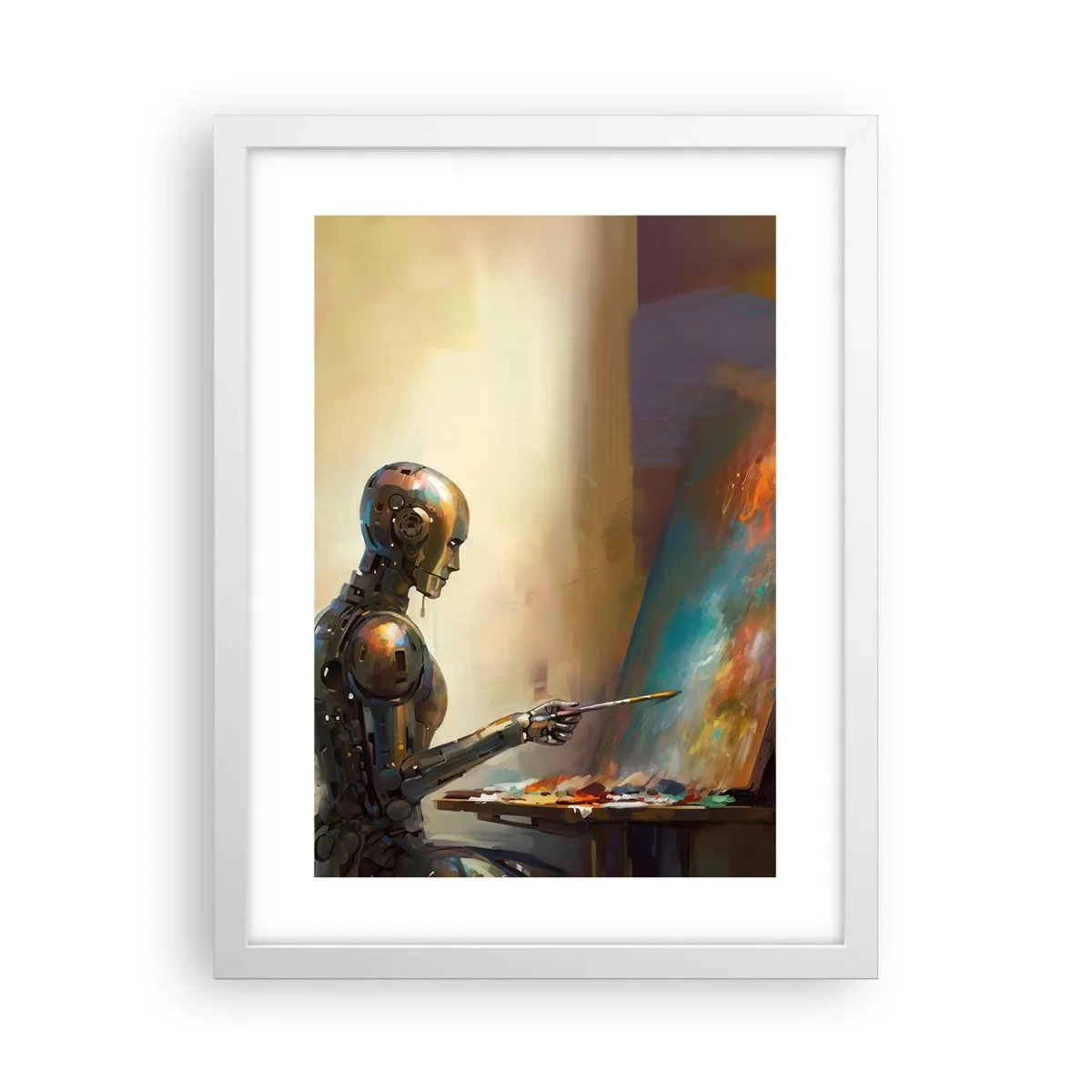 Poster in einem weißen Rahmen - Die Kunst der Zukunft - 30x40 cm