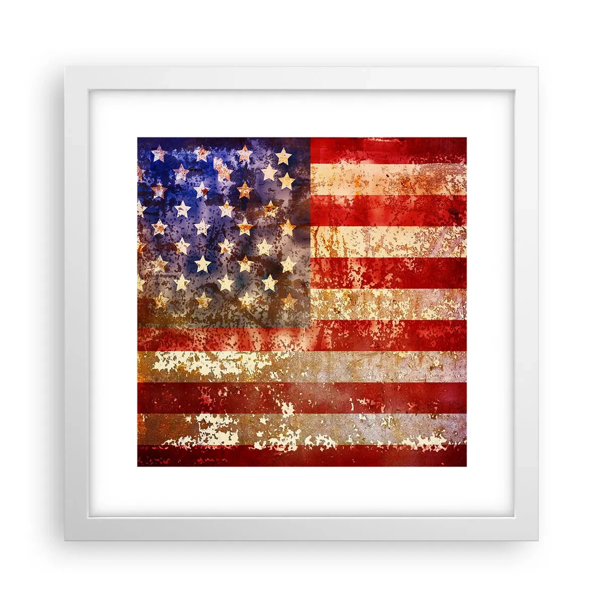 Poster in einem weißen Rahmen - Ruhm verblasst nicht - 30x30 cm