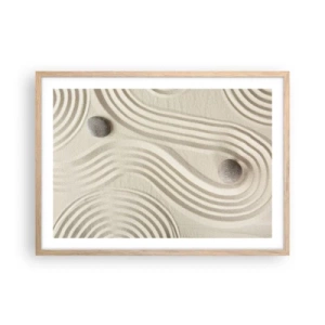 Poster in einem Rahmen aus heller Eiche - Ein Hauch von Wärme - 70x50 cm