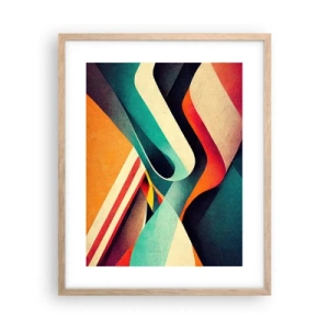 Poster in einem Rahmen aus heller Eiche - Intensive Komposition - 40x50 cm