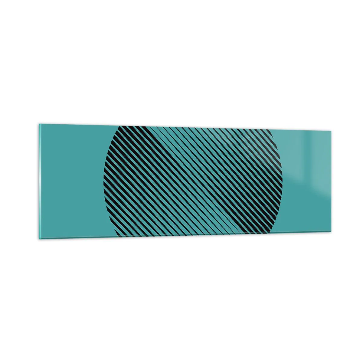 Glasbild - Bild auf glas - Kreis – eine geometrische Variante - 90x30 cm