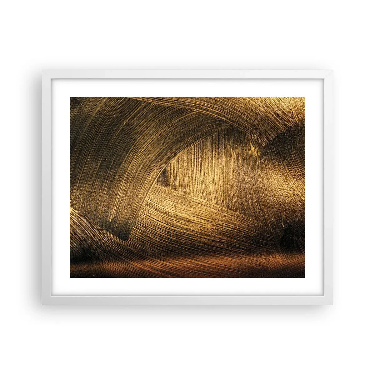 Poster in einem weißen Rahmen - In einem goldenen Labyrinth - 50x40 cm
