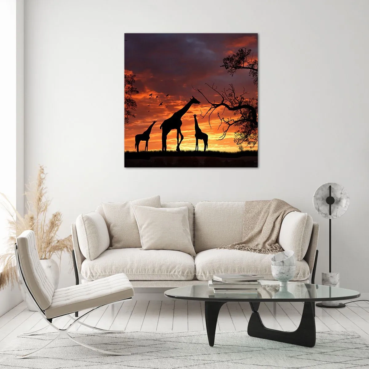 Glasbild - Bild auf glas - Ein kleines Abendessen mit deinen Liebsten - 70x70 cm