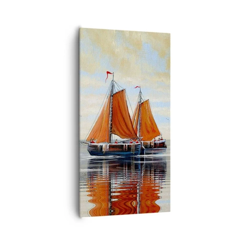 Bild auf Leinwand - Leinwandbild - Hey, Segel, Matrose ... - 65x120 cm