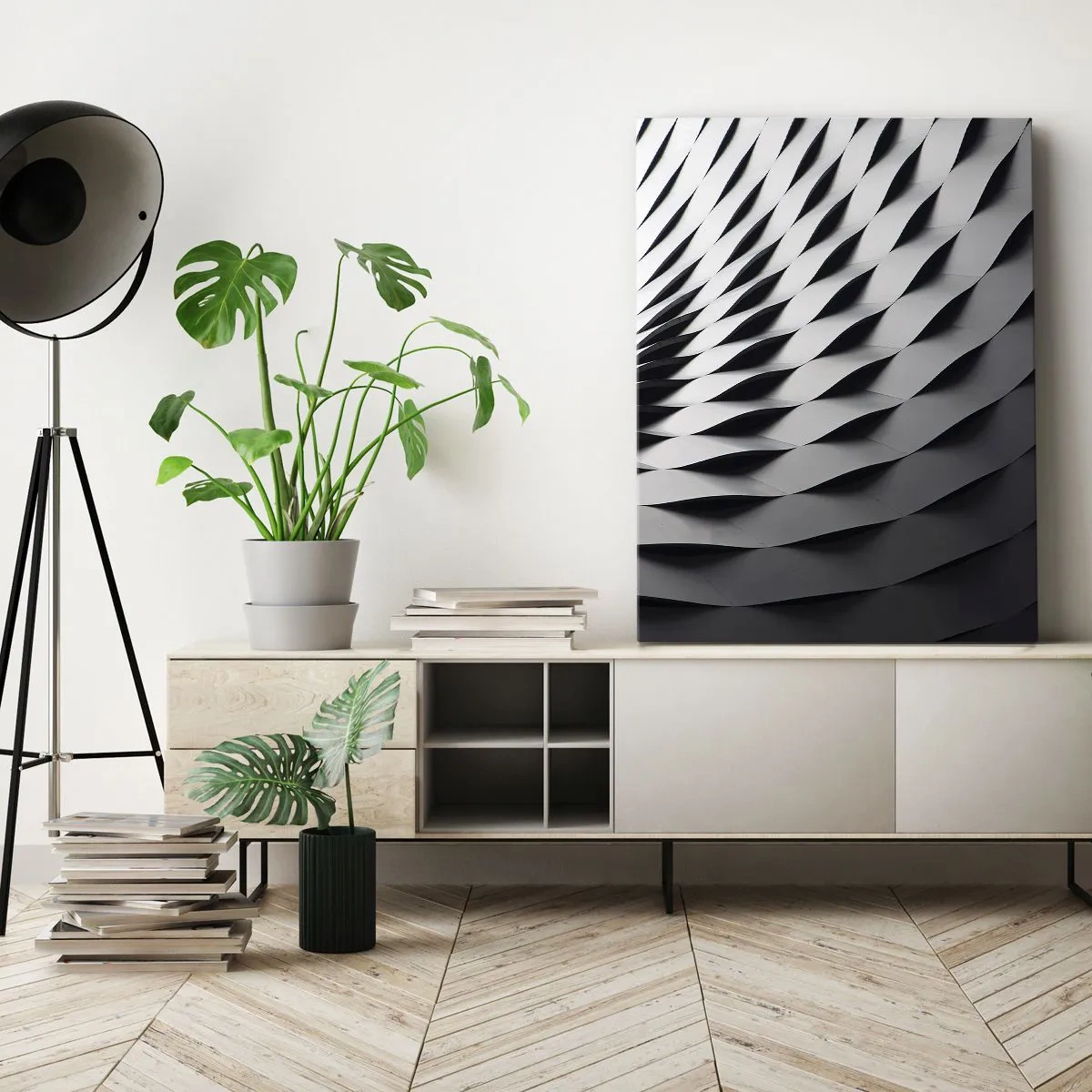 Bild auf Leinwand - Leinwandbild - Auf der Oberfläche der Wellen - 45x80 cm