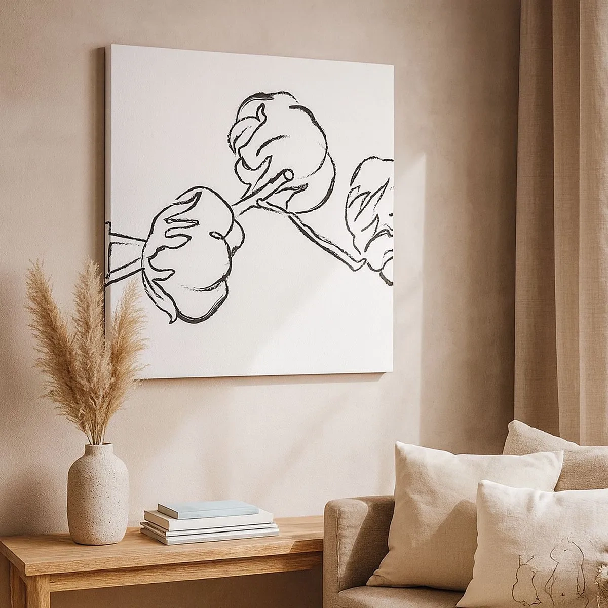 Bild auf Leinwand - Leinwandbild - Baumwolldaunen - 30x30 cm