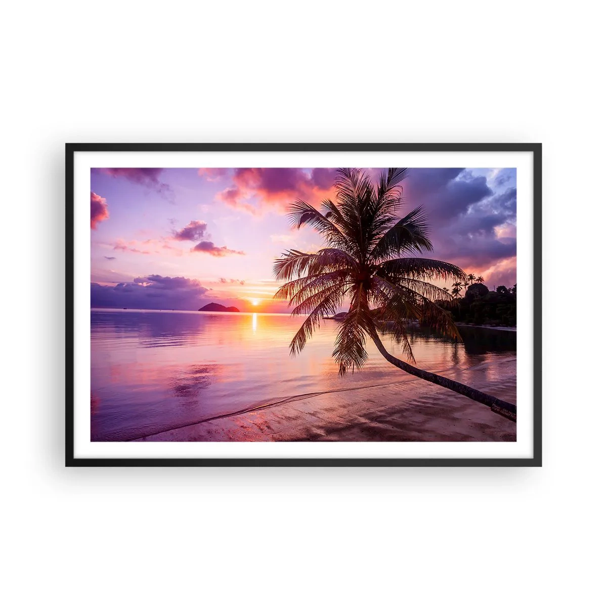 Poster in einem schwarzem Rahmen - Behaglichkeit bis zum Horizont - 91x61 cm