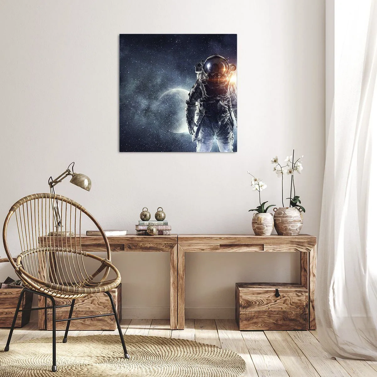 Bild auf Leinwand - Leinwandbild - Weltraumabenteuer - 60x60 cm