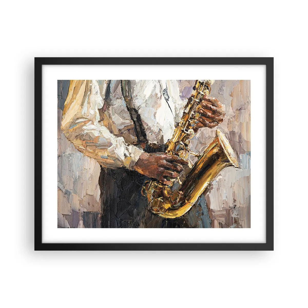 Poster in einem schwarzem Rahmen - Zeit fürs Solo - 50x40 cm