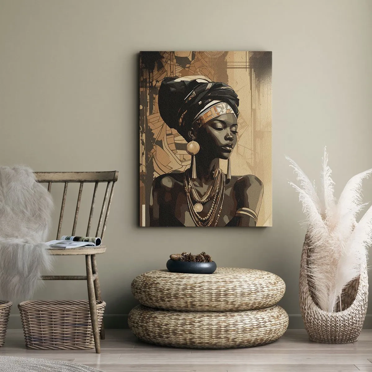 Bild auf Leinwand - Leinwandbild - Afrikanische Majestät - 55x100 cm